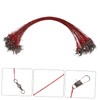 KOMBIUDA Bite-Resistant Fishing Wire Trace Leaders 100 Pieces Swivel Snap