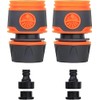4 Pack 13 mm (1/2 inch) Garden Hose Quick Connector