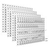 Spampur Peg Board, 4 Pack Metal Pegboard Panels with 50