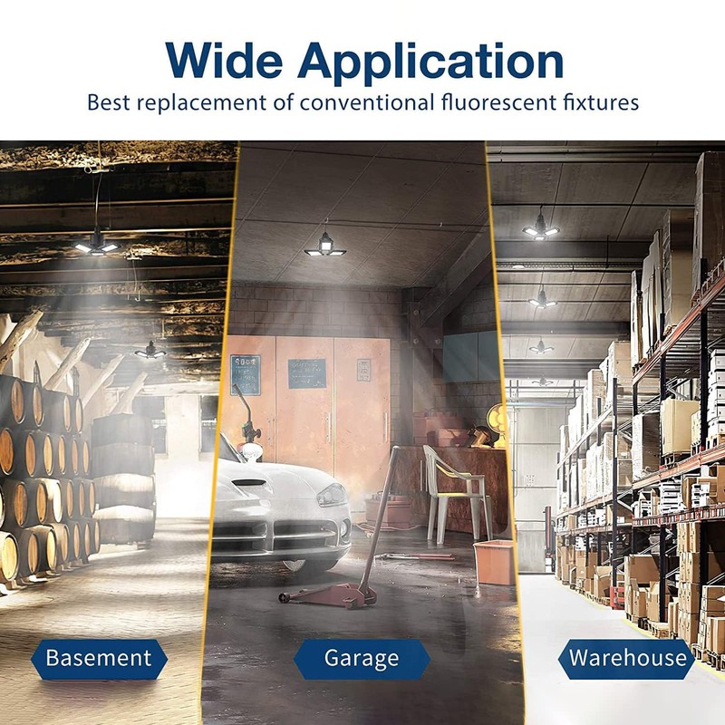 ANYPOWK LED Garage Lights 50W - 5000 Lumen 6500K Daylight,