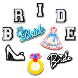 BFWRGUO 10Pcs Bride Shoe Charms, Wedding Charms Pack for Shoe Decoration