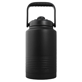 Patriot Coolers 128oz / 1 Gallon Insulated Stainless Steel Water Bottle - Perfect for Outdoors… (Black)