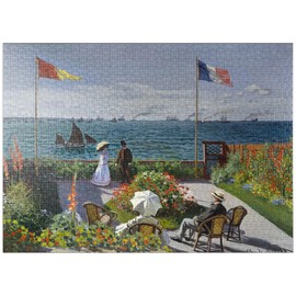 Garden at Sainte-Adresse by Claude Monet - Premium 1000 Piece Jigsaw Puzzle for Adults