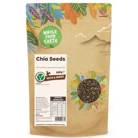 Whole Food Earth® - Chia Seeds 500 g | GMO Free | Natural | Vegan | High Fibre | High Protein