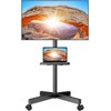 Perlegear Rolling TV Stand for 23-60 Inch LED Flat Screen/Curved