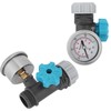 G3/4in Adjustable Water Pressure Regulator Valve with Pressure Gauge Greenhouse