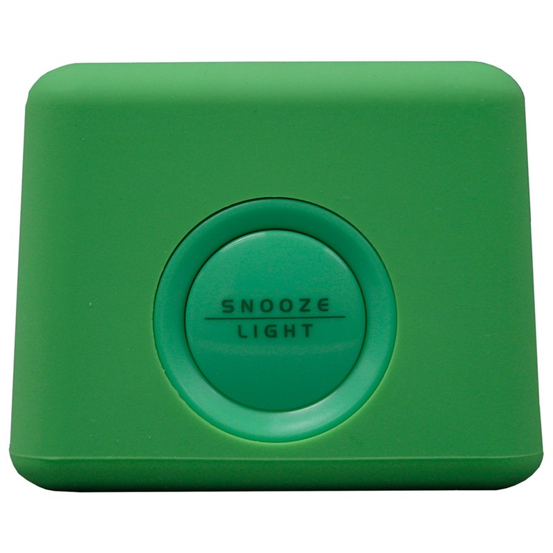 Equity 70911 Digital Green Silicone Cube Alarm Clock with On-Demand