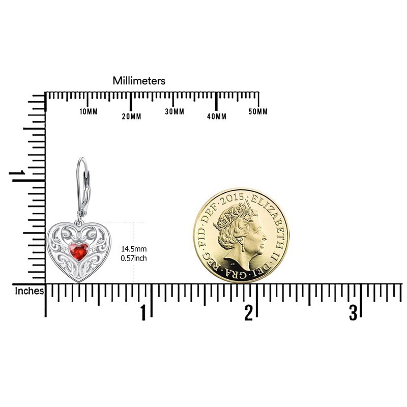 Heart Earrings Filigree Leverback Earrings Dangle Heart Earrings Hook Earrings