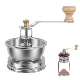 XYTZHSAI Mason Jar Coffee Grinder, Manual Coffee Grinder Lid Attachment for Wide Mouth Mason Jars, Stainless Steel Coffee Grinder Lid, Mason Jar Accessories Ideal for Camping & Home Barista (70mm)