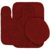 Kids Zone Home Linen 3 pc Solid Red Bathroom Rug