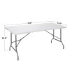 segawe 6FT Plastic Folding Table Portable Fold-in-Half Utility Picnic Table