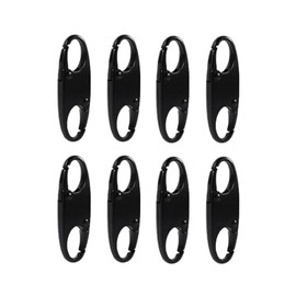 Naisfei 8 Pcs Zipper Lock Clips,Zipper Clips Anti Theft Can Make Backpack Lock,Outdoor Travel Clip,Double Opening Snap S Hooks Zippers Pull for Traveling Camping (black)