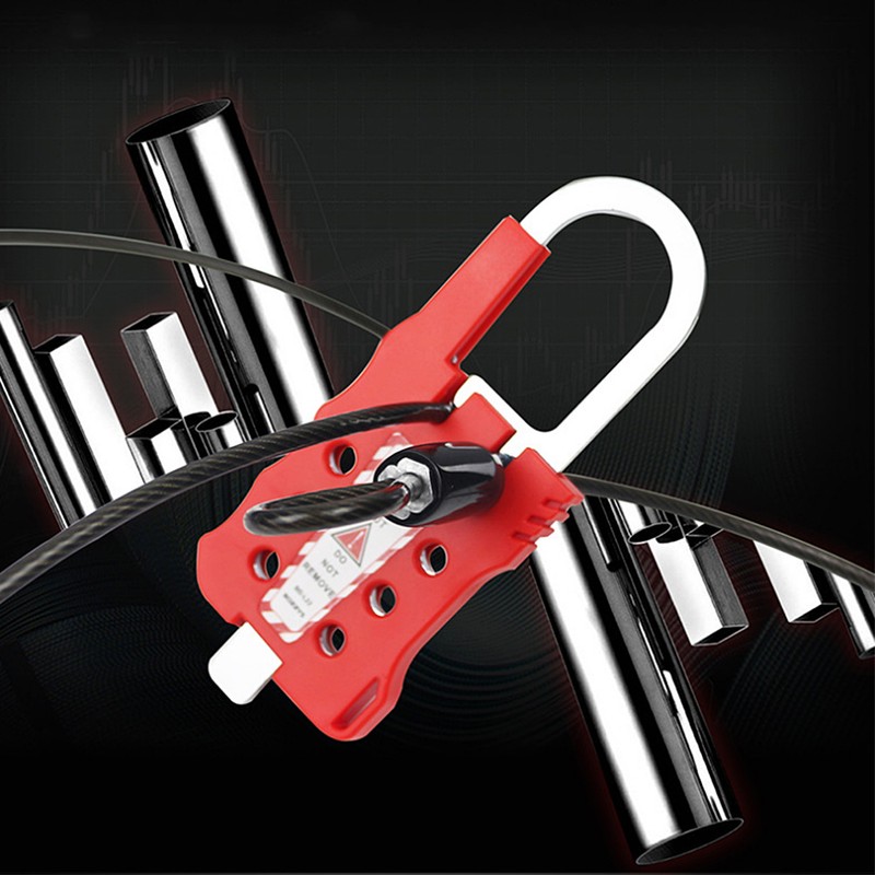 Adjustable Stainless Steel Cable Lockout Industrial Equipment Safety Lock Device