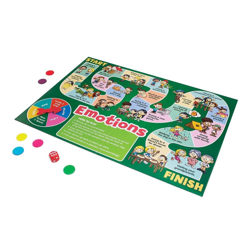 Junior Learning Social Skills Board Games, 4 Games, Ages 5-8,