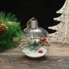 6Pcs Shining Christmas Balls with LED Light Pendants Refillable Ball