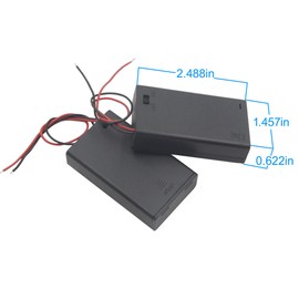 LAMPVPATH (Pack of 3) 3 AAA Battery Holder with Switch, 4.5V Battery Holder with Switch, 3X 1.5V AAA Battery Holder with Leads and Switch