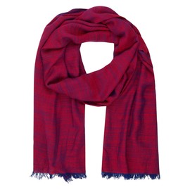 LINDENMANN Men's Scarf, Red, Thin 55% Cotton and 45% Viscose, red