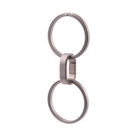 FEGVE Titanium Key Ring Quick Release Side Press Stud Grey S, gray