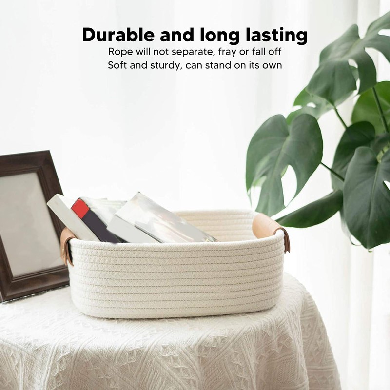 Cotton Rope Basket Large Capacity Multifunction Rope Woven Blanket Basket