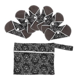 TOVINANNA 6pcs Reusable Washable Sanitary Pads for Women Leak Absorbent Feminine Hygiene Nursing Mat for Period Use