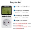 KETOTEK Hygrostat Socket Humidity Controller with Sensor 230 V, Digital