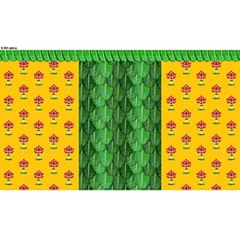 Decorative Backdrop Cloth Lotus Flower with Green Leaf Design Backdrop Curtain Cloth Hanging on Wall for Indian Traditional Navratri Festival Background Pooja Decoration (Size: 96 x 60 inches