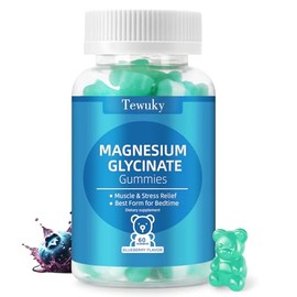 Magnesium Glycinate Gummies 500mg, Sugar-Free for Adults & Kids, Magnesium Gummies for Sleep, Stress & Muscle Relief, Supports Bone & Nerve Health, Ve