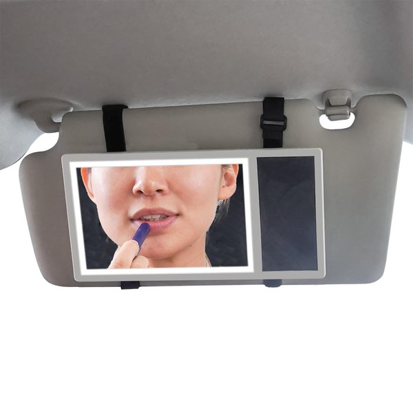 THANKO MAKMAGCWH Large Makeup Mirror with LED for Retrofit Car