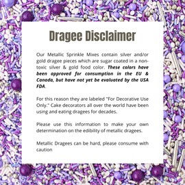 Sprinkle Pop Perfectly Purple Sprinkle Mix| Monochromatic Mix of Rich Purple White & Lavender Sprinkles Made in USA for Decorating Valentine’s Day Bridal Shower Birthday Cakes Cookies Cupcakes, 2oz