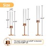 Gold Hurricane Candle Holders for Candlesticks, Set of 3, Tall