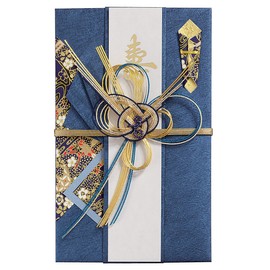 Maruay Ki-658B Ceremony Bag, Wedding Design, Japanese Style, Large Gold, Blue, 1 Piece