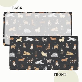 Gbuzozie Puppy Dogs Cute Animals Rectangle Tablecloth with Elastic Edge, Cartoon Pet 5ft Table Cloths Washable Reusable Rectangular Table Cover for Kitchen Dining Party, 60" L X 30" W