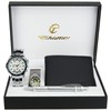 Gift Set Men's Watch White- LED Lamp LED- Wallet -Pen