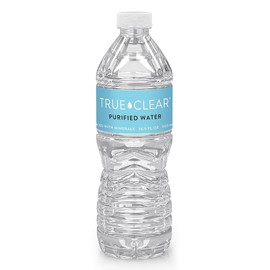 True Clear Purified Drinking Water | BPA-Free Bottles, Mineral Enhanced Hydration, Eco-Air Recyclable Packaging, 16.9 fl oz, 24 Pack