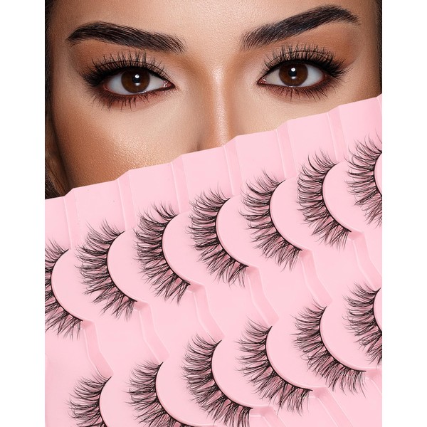Wispy Strip Lashes Natural Look C Curl Volume False Eyelashes