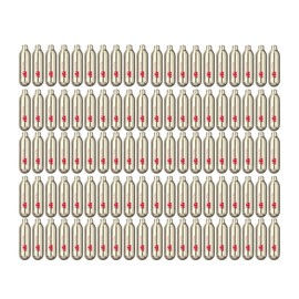 iSi North America CO2 Soda Siphon Chargers, 8.4g Carbon Dioxide - Compatible with Classic SodaMaker & Stainless Steel Soda Siphon, Recyclable Gold Cartridges, Made in Austria (100-Piece)