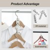12pcs Clothes Hangers Space Savers,Space-saving connecting hooks for clothes hangers,New