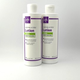 Medline Soothe and Cool Lotion (Herbal Moisturizing) set of 2 8oz/237ml Each New