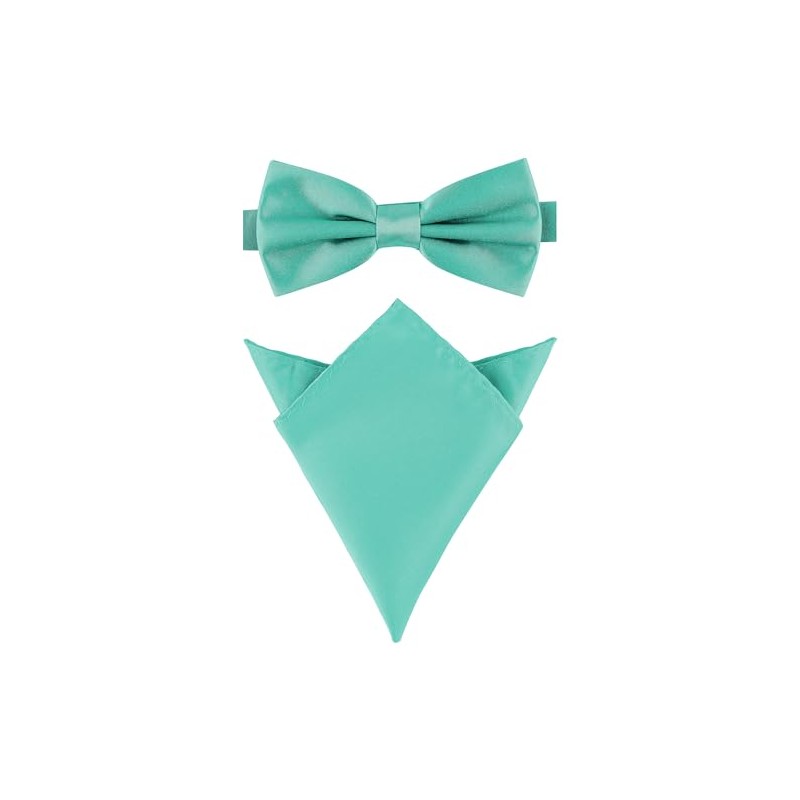 Ladeheid Men's Slim Bow Tie & Pocket Square Set M/P