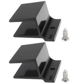SG Store 2pcs Sliding Shower Door Bottom Guide with Srews M6209 for 1/2" Wide Shower Door 31.49x23.87x12.7mm Black