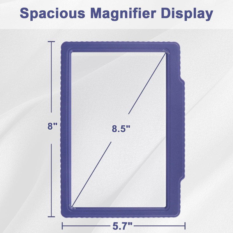 Molebe 5X Large Page Magnifying Glass for Reading, Blue