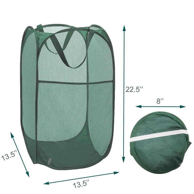 Aplter Pop Up Laundry Basket, Collapsible Mesh Laundry Hamper, Vertical