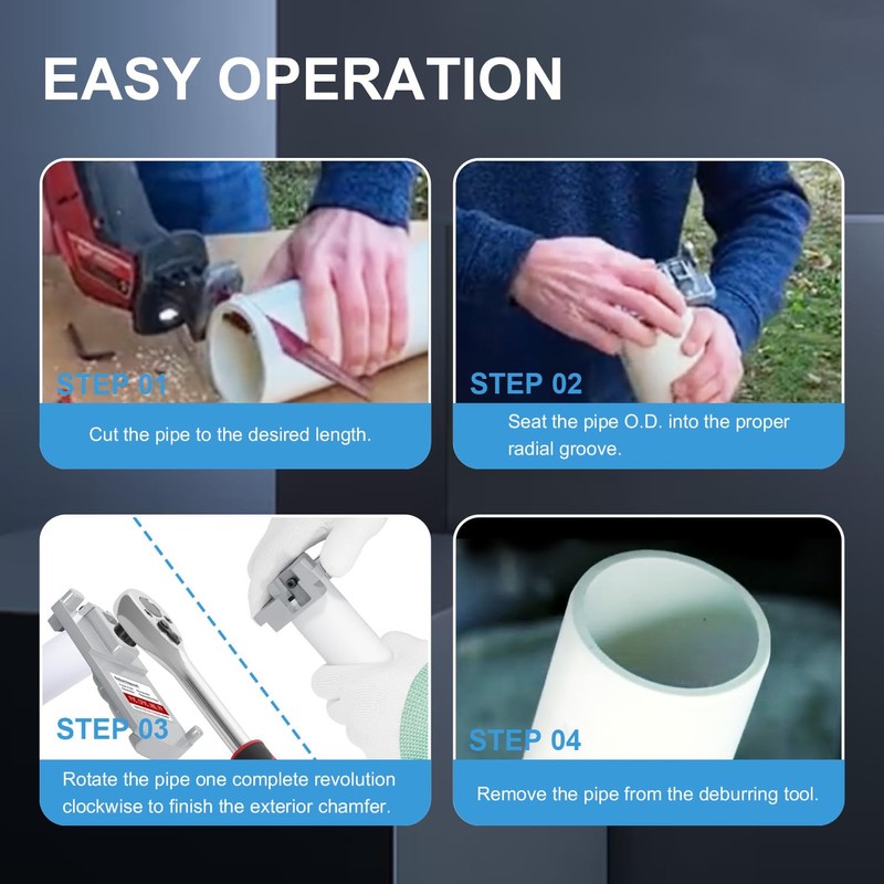 PVC Pipe Chamfer Tool for Pipe Burring, Deburring Tool for