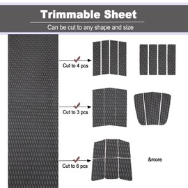 Non-Slip Traction Pad EVA Foam Sheet Deck Grip Mat Boat Decking Self Adhesive 31.5" x21.6" Trimmable DIY Flooring Mat for Kayak Golf Cart Pool Yacht Pool Step RV