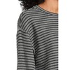 Sanctuary Womens Textured Ottoman Popover Heathr Grey with Black Stripe