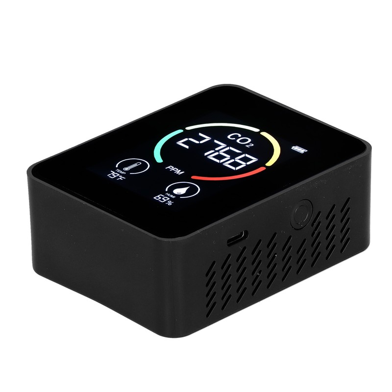 Carbon Dioxide Detector Semiconductor USB Charging LCD Temperature Humidity Detection