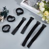 GORGECRAFT 30Pcs Soccer Goal Net Attachment Straps Black Soccer Net