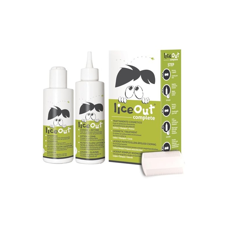 LICEOUT Complete Cosmetic Treatment Against Head Lice and Nits in