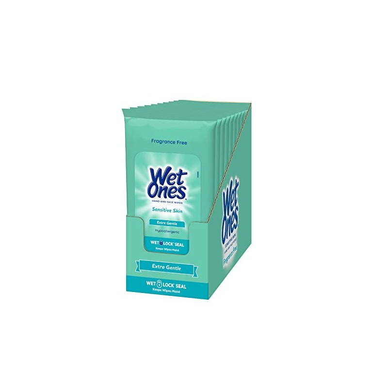 Wet Ones Sensitive Skin Wipes | Unscented Face & Hand