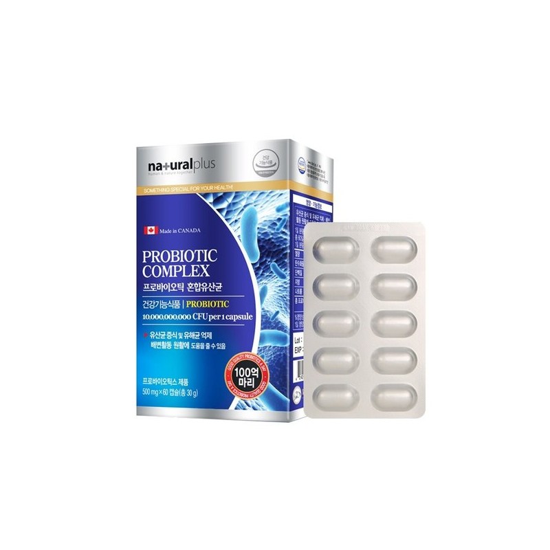 프로바이오틱스 100억마리 혼합유산균 60캡슐 프락토올리고당 배변활동도움 락토바실러스 Probiotics 10 billion